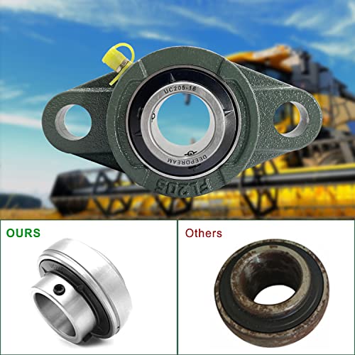 UCFL205-16 Pillow Block Bearing - Pack of 6 Flange Mounted Pillow Block Bearings - size: UCFL205-16-6PCS