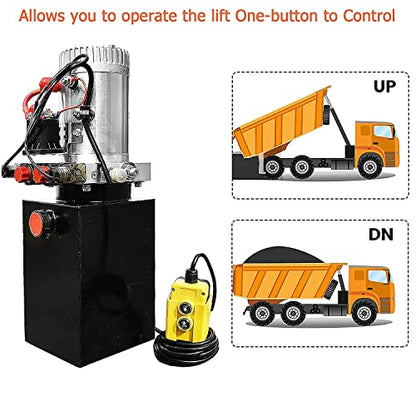 ECO-WORTHY 4 Wire Dump Trailer Remote Control Switch for Hydraulic Pump 12V DC for Lift Winch Dump Bed
