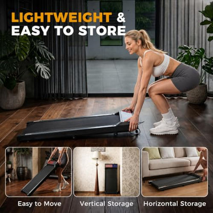 Gkyet Walking Treadmill Pad with Incline, 2.5 HP Under Desk Treadmill - color: Flag