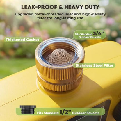 3 Zone Sprinkler Timer for Garden Hose, Brass Inlet Yard Irrigation