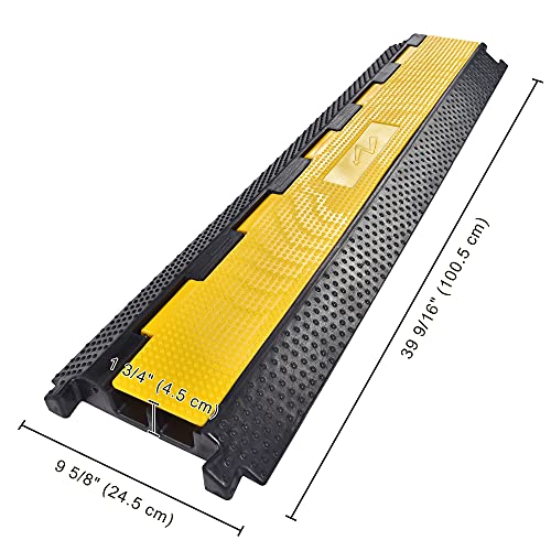 Yescom Cable Ramp Protector 2 Channel Garden Hose Protecitive 22000 Lbs - size: 1.8"H - 2 Channel