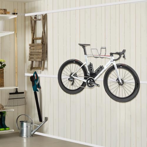 Garden Hose Holder Wall Mounted,304Stainless Steel Solid Hook Holds Up to 150Ft - Chrome - color: Silver-2