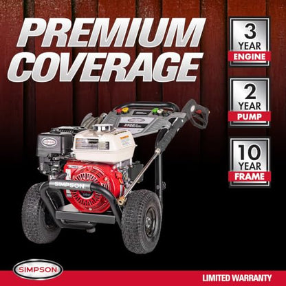 Simpson PowerShot 3500 PSI Gas Pressure Washer, 2.5 GPM, Honda GX200 Engine - style: 3500 PSI