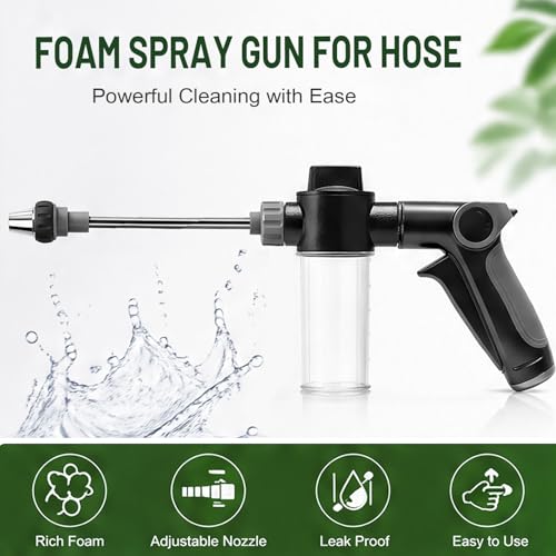 High Pressure Garden Hose Nozzle with Soap Dispenser,Hose End Sprayer