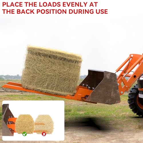 Clamp on Pallet Forks for Tractor Bucket 60" Total Length 4000LBS Capacity