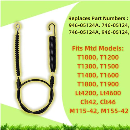 946-05124A 746-05124A Deck Engage Cable For Craftsman T110 Blade Engagement - size: 946-05124A