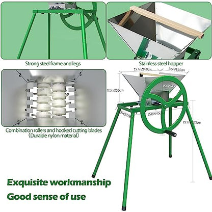 Fruit Wine Press and Crusher and Filter Bag,100% Nature Apple&Grape&Berries Crusher Manual Juice Maker for Kitchen