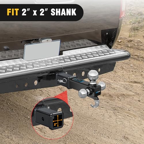 Nilight Hitch Adapter 2" x 6" Combo Bar Trailer Receiver Tube | Weld-on Raw Steel Hitch Bar Heavy Duty Unpainted Steel Receiver Extension - color: 2" x 6" Receiver Steel