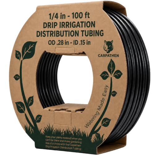CARPATHEN 1/4" Irrigation Tubing Parts for Drip Irrigation Watering System