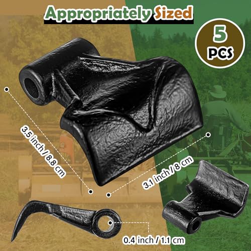 Threlaco 5 Pcs 3 Inch Wide Replacement Steel Flail Mower Hammer Blades - size: 3 Inch