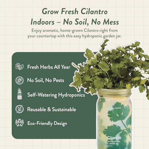 Modern Sprout Hydroponic Grow + Harvest Bundle - color: Cilantro Garden Jar + Chartreuse Shears
