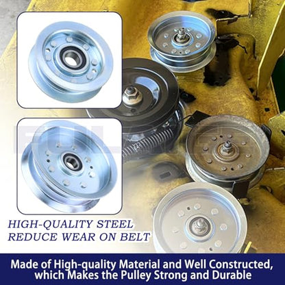 GY22172 Idler Pulley with GY20629 Idler Pulley for John Deere D140 - color: JD6 1xGY20629+1xGY22172
