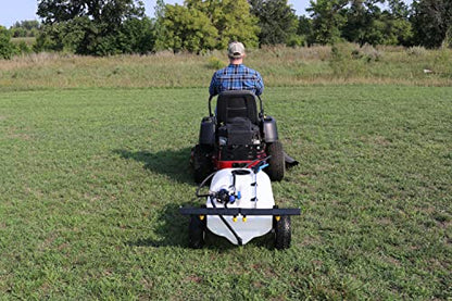 Master Mfg 24-Gallon Deluxe Pull-Behind Trailer Broadcast Sprayer - 7ft Swath, 2.2GPM, 70PSI Max