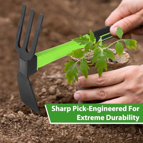 15 inch Garden Hoe Durable and Comfortable Handle Garden Tools for Flower Work - color: Single Green