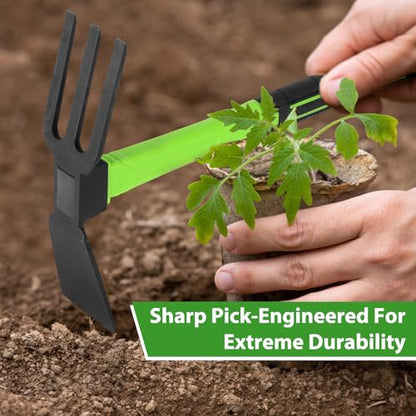 15 inch Garden Hoe Durable and Comfortable Handle Garden Tools for Flower Work - color: Single Green