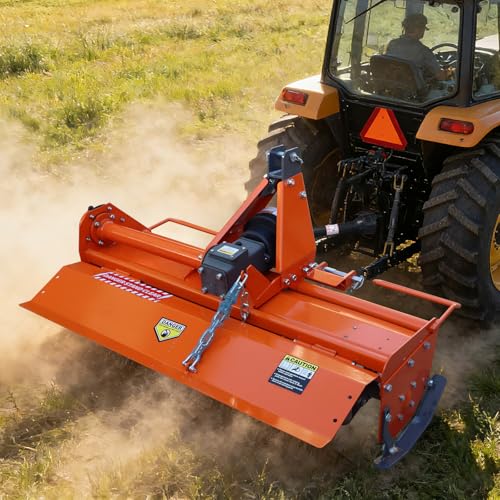 3 Point Rotary Tiller Attachment, Fits Cat 1 Tractors - size: 37 Inch