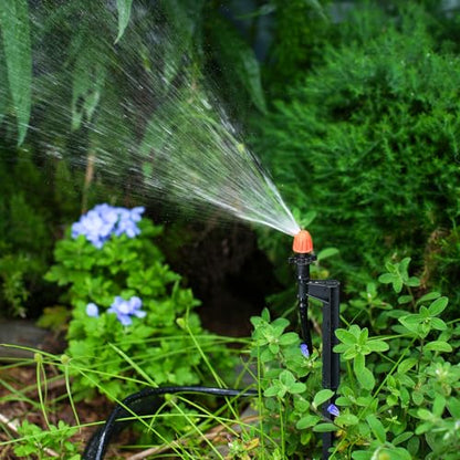 90° Sprinkler Heads for Drip, Micro Nozzle, 12" Stake, 20 Pack - color: 20pcs 90° Micro Sprinkler Heads