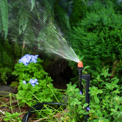 90° Sprinkler Heads for Drip, Micro Nozzle, 12" Stake, 20 Pack - color: 20pcs 90° Micro Sprinkler Heads