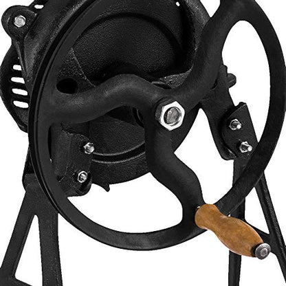 Manual Corn Thresher - Hand Sheller With Wooden Handle, Cast Heavy Duty Iron Shelling Machine for Small Farm and Household Usage
