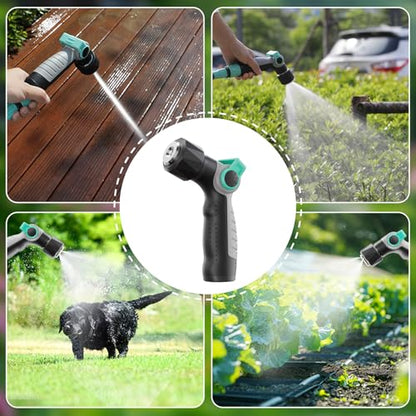 Metal Garden Hose Nozzle, Heavy Duty Water Hose Nozzle (Black) - color: Black