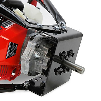 XtremepowerUS Post Hole Digger Gas-Powered 55CC 2-Stroke V-Type Engine With Digging Auger (Include 6" and 10" inch Auger Bit Bundle)