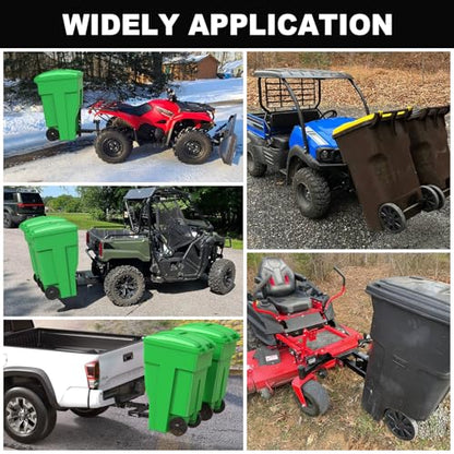 High-Loading Dual Trash Can Hauler Hitch for 2" Receiver Fit Pickup Truck
