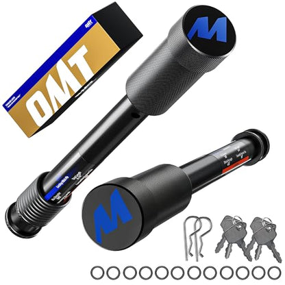 OMT 2 Pack Locking Hitch Pin Set with 5/8" Pin for 2 2.5 3 Inch Receiver - color: Black, size: 2, 2.5 & 3 in - 2 Pack