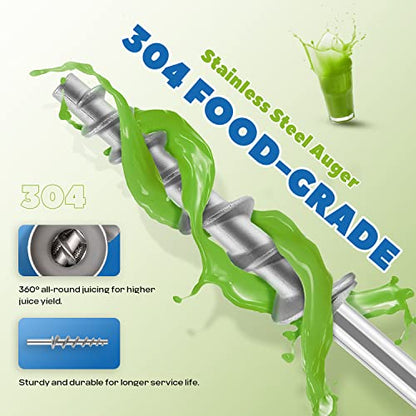Manual Wheatgrass Juicer & Fruit Press, 304 Stainless Steel