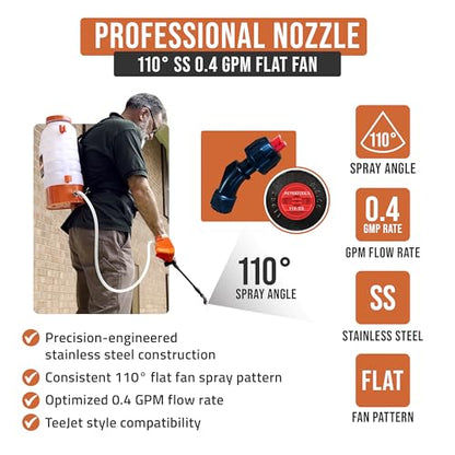 PetraTools HD3000 3 Gallon Battery Powered Backpack Sprayer 7 Spray Nozzles - size: HD3000 ProKit (7 Nozzles)