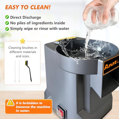 Anatole Electric Vegetable Dicer Chopper Commercial Food Processor 3 Blades