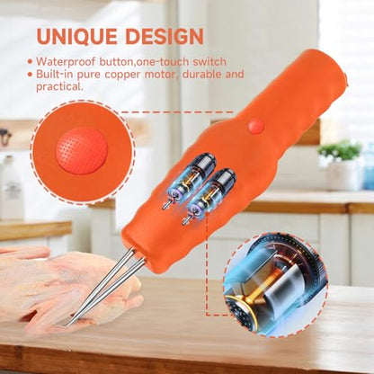 Chicken Plucker Machine，Chicken Feather Plucker | Feather Remover for Chicken/Duck/Goose（Orange）