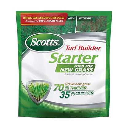 Scotts Turf Builder Starter Food for New Grass, 3 lbs. - size: 1,000 sq. ft., style: Standard