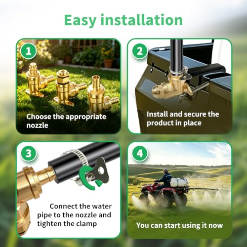 Upgrade Boomless Sprayer Nozzle ATV Compatible with Lawn, Farm and Garden