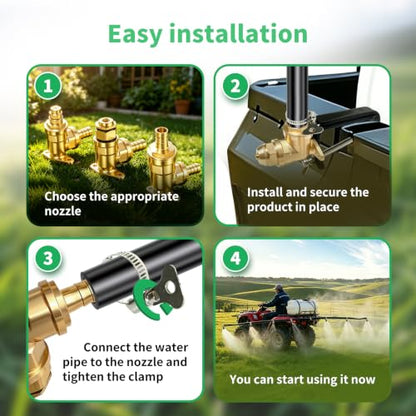 Upgrade Boomless Sprayer Nozzle ATV Compatible with Lawn, Farm and Garden