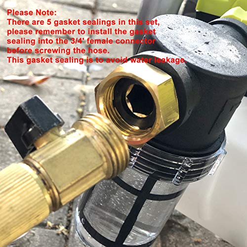 STYDDI Garden Hose Sediment Filter for Well Water, Inline Garden Filter