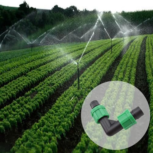 8PCS Drip Irrigation 90 Degree Elbow Universal Barbed Locking Fittings - color: 90 Degree Connectos