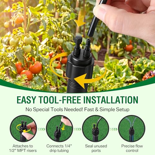 1/4" Drip Irrigation Manifold, Drip Irrigation 2 Port Full-Flow Manifolds - style: 2 Port Full Flow