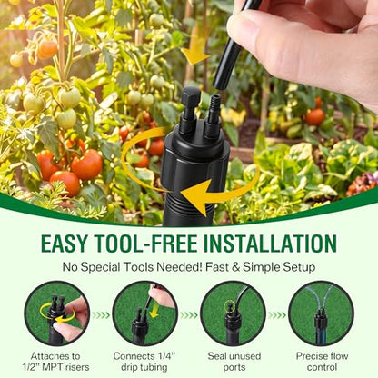 1/4" Drip Irrigation Manifold, Drip Irrigation 2 Port Full-Flow Manifolds - style: 2 Port Full Flow