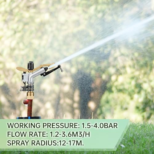 Maxcheck 1 Pcs 1" Agriculture Farm Irrigation Sprinkler, Spray Gun Heads - size: 1"