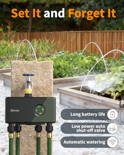Diivoo Brass 4 Outlets WiFi Water Timer - size: 4 Outlets