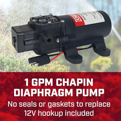 Chapin 91018 15 Gallon ATV/UTV 12 Volt Mounted Spot Sprayer, Made in the USA