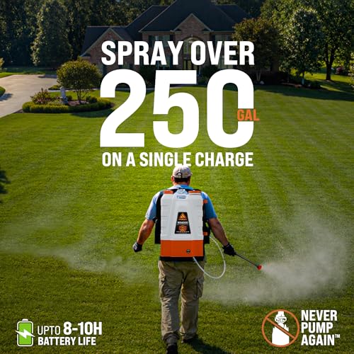 PetraTools HD4000 Battery Powered Backpack Sprayer, 8 Hr Runtime, 9 Nozzles - style: HD4000 Pro Series