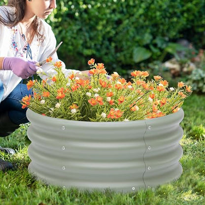Besebay 2-Pack 2x1ft Galvanized Raised Garden Bed, Outdoor Planter Bed, - color: Light Green, size: 2x2x1ft-2Pcs