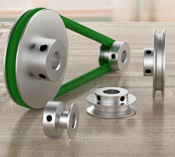 CHANCS Outer Diameter 60mm Single Groove Pulley 18mm Fixed Bore Pulley for Drilling Machine 6MM PU Round Belt - size: 60x18mm