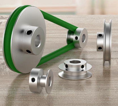 CHANCS Outer Diameter 60mm Single Groove Pulley 18mm Fixed Bore Pulley for Drilling Machine 6MM PU Round Belt - size: 60x18mm