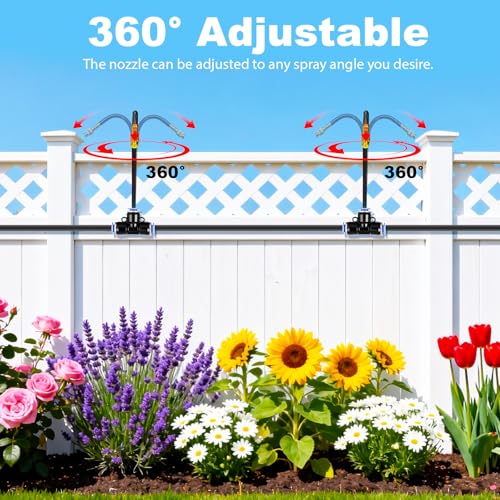 Thiswing 200FT 360° Adjustable Irrigation System for Garden - size: 200 FT