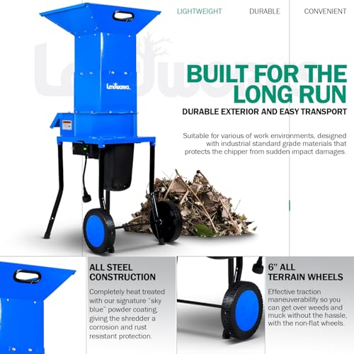 Landworks Electric Leaf Mulcher & Shredder - 15-AMP, 1800W