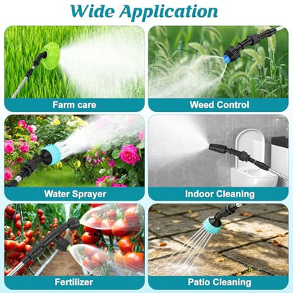 3.2Gal Battery Powered Backpack Sprayer, Electric Pump Sprayer - color: Sky
