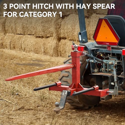 YITAMOTOR 3 Point Quick Attach Hitch with 2" Receiver for CAT 1 Tractors