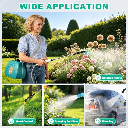 2 Gallon Battery Sprayer with 2 Speeds & Telescopic Wand